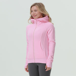Celynia Soft Full Zip Hoodie Long Sleeve Top Fleece Sweater