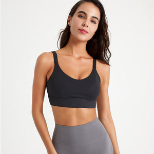 Celynia Seamless Shock-Absorbing Compressive Bra , Integrated Cup Design, Suitable For , And With Beautiful Back Design