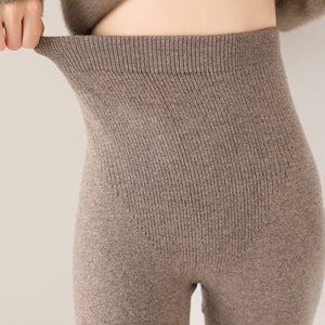 Celynia Sculpt Outer Wear Wool Knitted Seamless Leggings High Waist Warm-Keeping Pants Slimming All-Matching