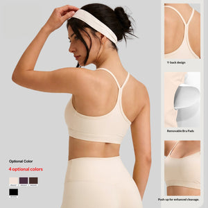 Celynia Seamless Bra With Thin Straps, High Impact Shockproof, Anti-Sagging & Back Beautifying Followed Stores