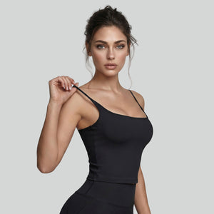 Celynia Seamless U-Neck Slimming Vest, High Elasticity, Shockproof & Bust Support Racerback Bra For Summer