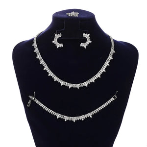 Bridal Set stacked with other jewelry set pieces