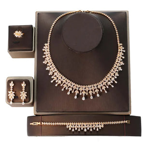 Water-Drop Set lifestyle image, coordinated jewelry