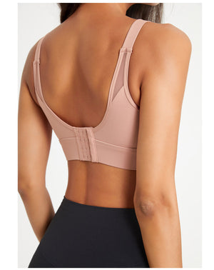 Celynia Seamless Shock-Absorbing Compressive Bra , Integrated Cup Design, Suitable For , And With Beautiful Back Design