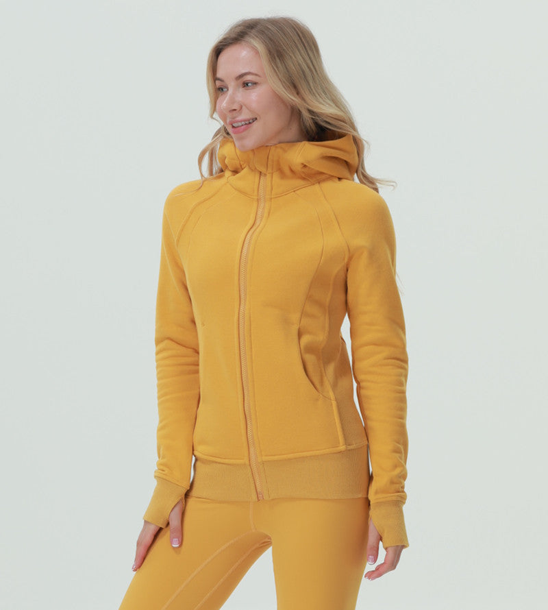 Celynia Soft Full Zip Hoodie Long Sleeve Top Fleece Sweater