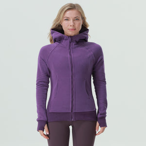 Celynia Soft Full Zip Hoodie Long Sleeve Top Fleece Sweater