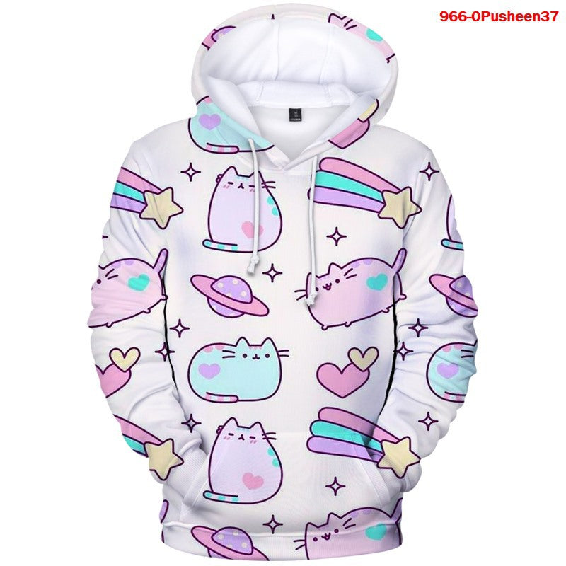 Celynia Soft Fleece Full-Color Hoodie Casual Top
