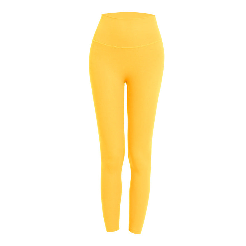 Celynia Sculpt Brand New One-Piece Seamless Yoga Pants High-Waist Nude Feeling Sanded Peach Hip Fitness Pants Women'S Tight Leggings