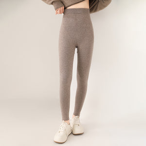 Celynia Sculpt Outer Wear Wool Knitted Seamless Leggings High Waist Warm-Keeping Pants Slimming All-Matching 25010301