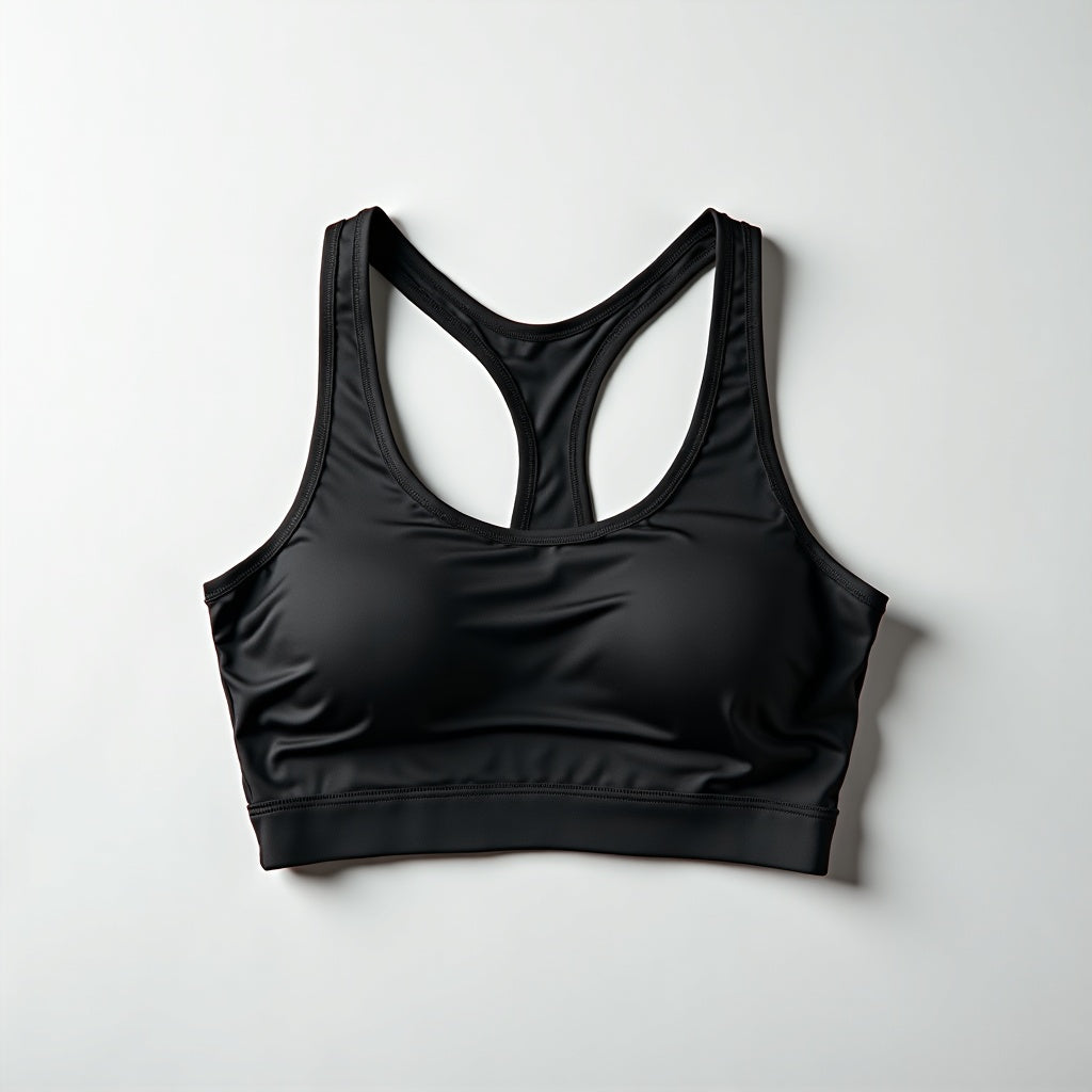 Celynia Color Block Sports Bra Halterneck Two Piece Faux Tank Top back