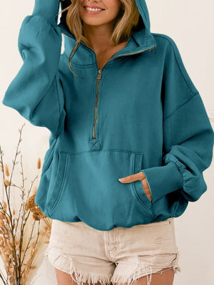 Celynia Soft Hoodie Solid-Color Pullover Top