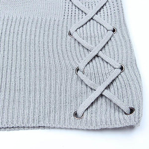 Celynia Soft Solid Color V-Neck Pullover Solid Color Pullover Wrap Sweater