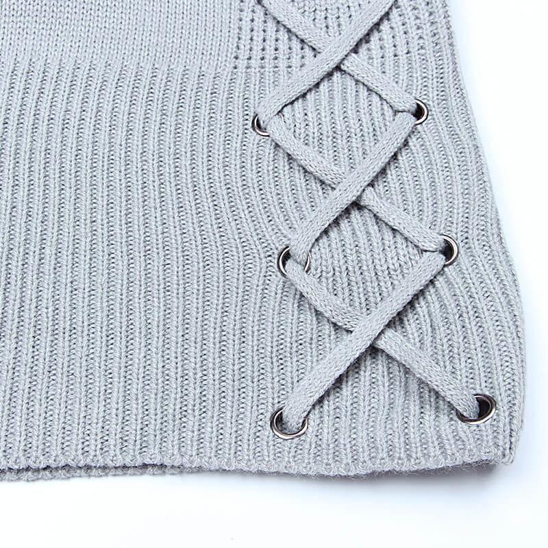 Celynia Soft Solid Color V-Neck Pullover Solid Color Pullover Wrap Sweater