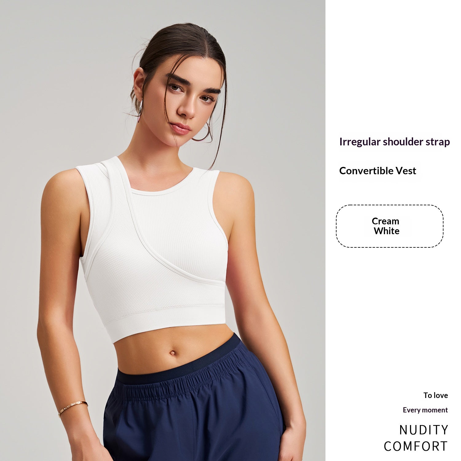 Celynia Seamless Stunning Integrated Bra Tank Top , Shockproof & Top, Wearable Outside For S