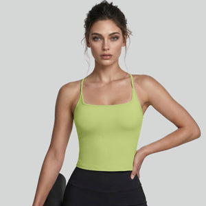 Celynia Seamless U-Neck Slimming Vest, High Elasticity, Shockproof & Bust Support Racerback Bra For Summer
