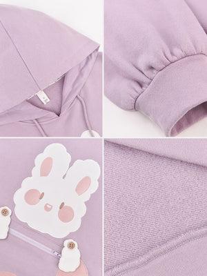 Celynia Soft Fleece Sweater Pullover Hood