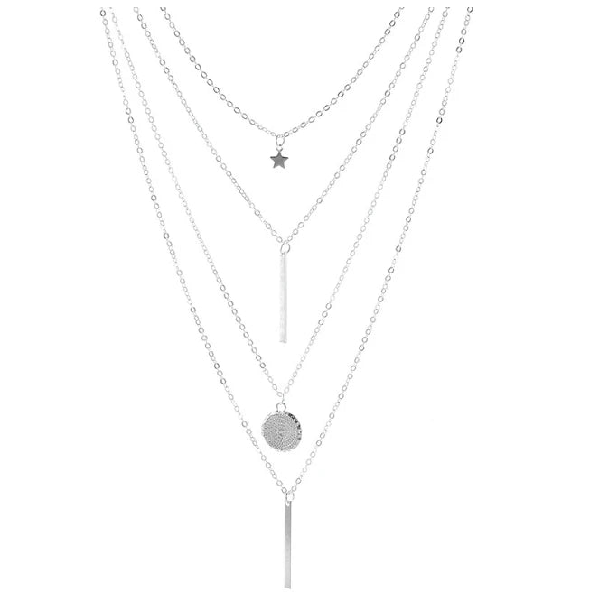 Dual-Tone Choker worn by model, collar necklace style