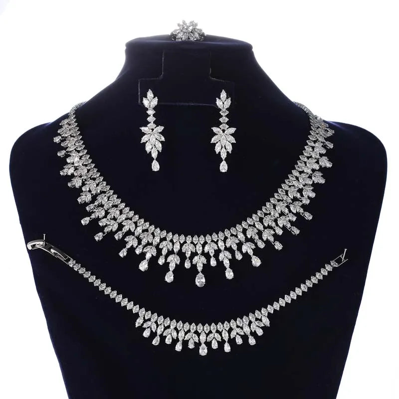 Water-Drop Set worn by model, matching set style