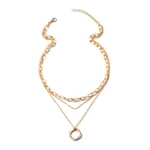 Multi Chain from angle showing fashion necklace design