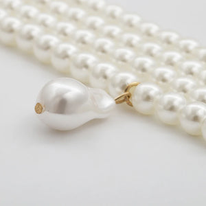 Pearl Strand worn by model, pearl jewelry style