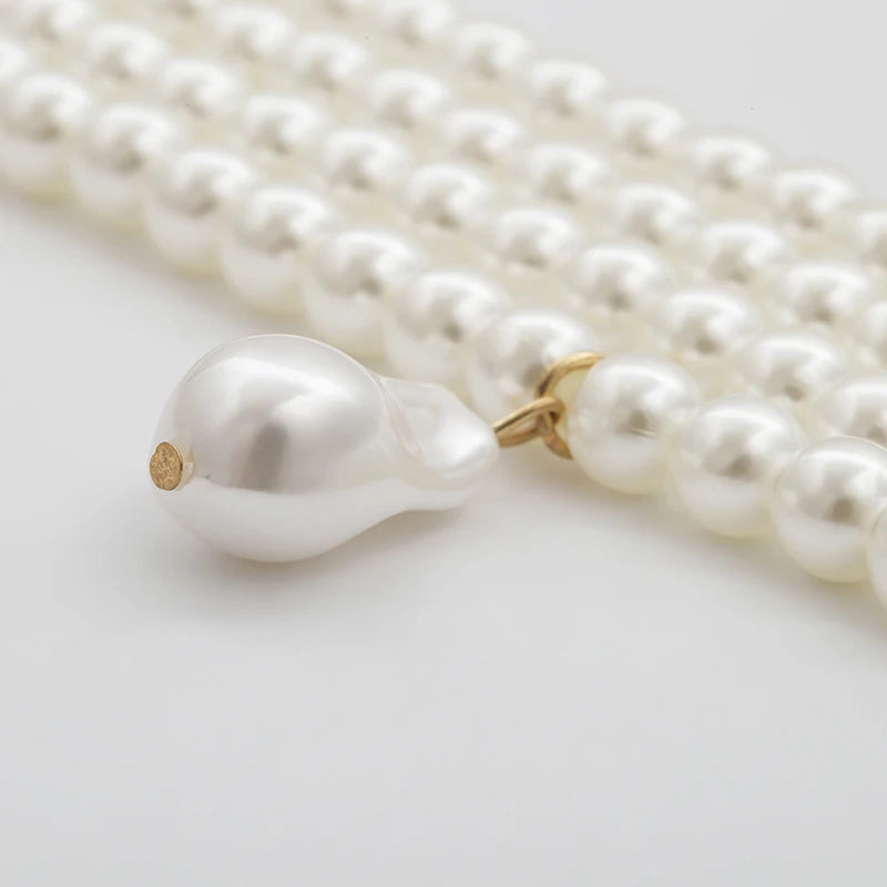 Pearl Strand worn by model, pearl jewelry style