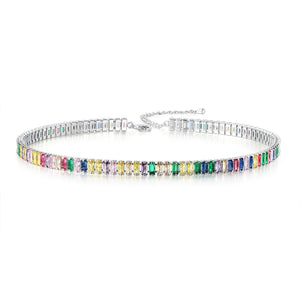 Tennis Choker from angle showing neck choker design