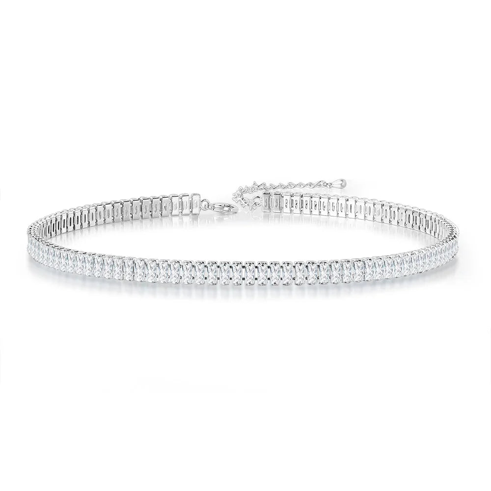 Tennis Choker lifestyle image, tight fit jewelry