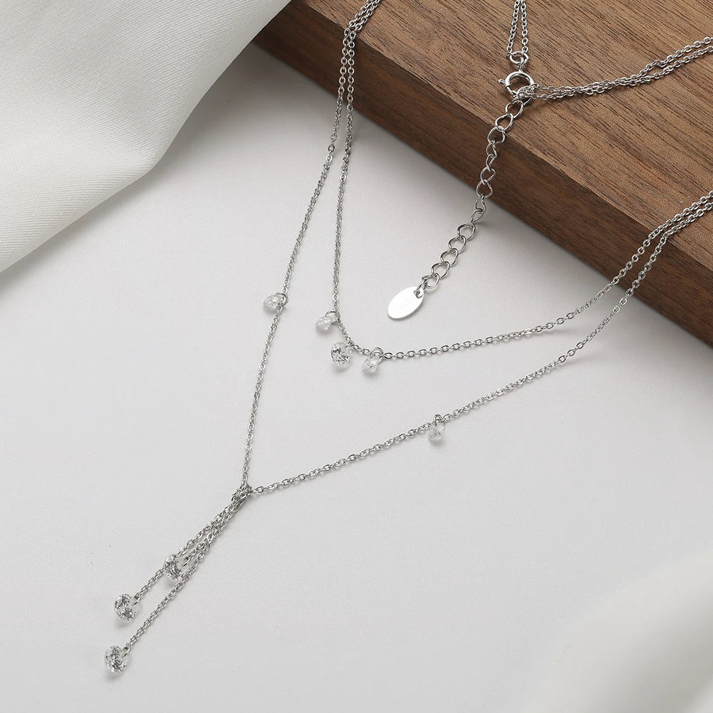 Sterling Layered lifestyle image, trendy jewelry