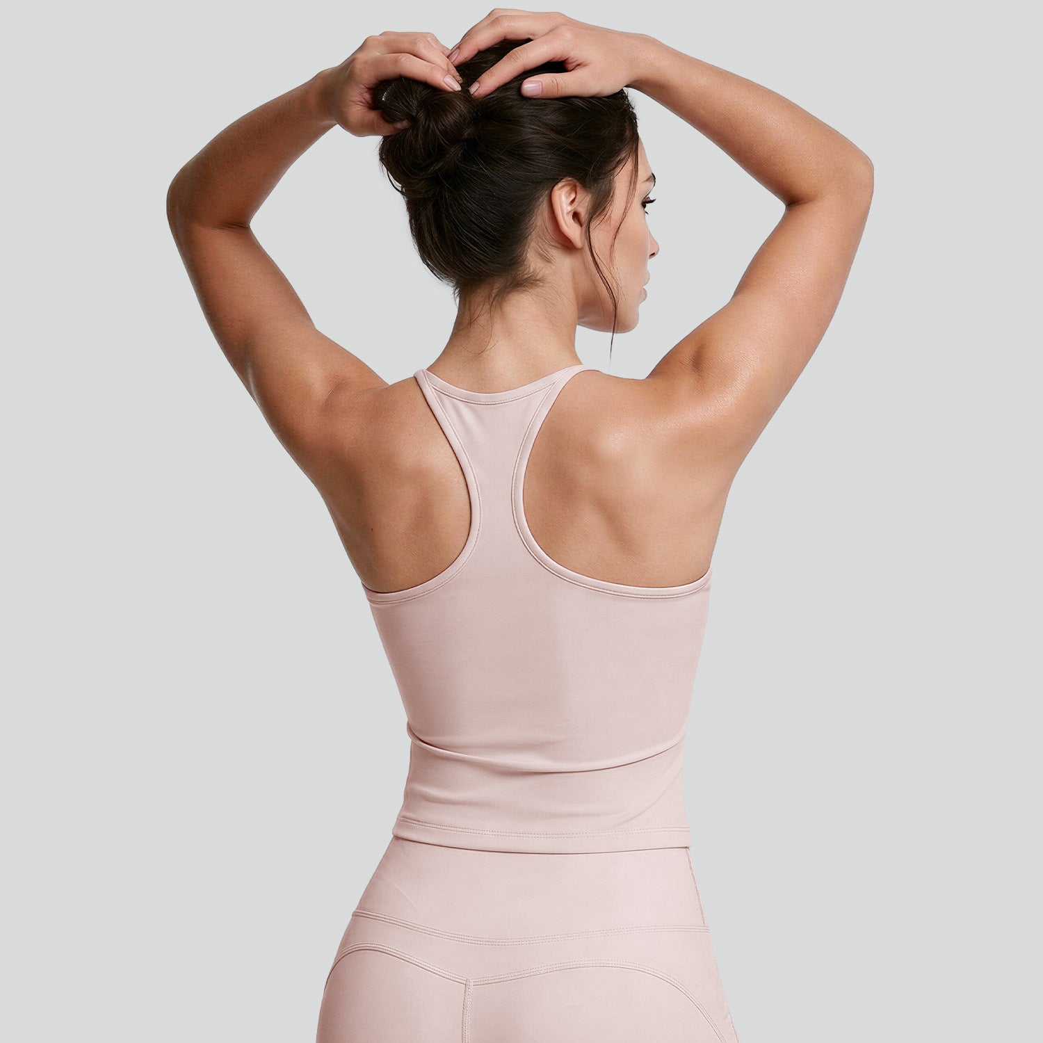 Celynia Seamless U-Neck Slimming Vest, High Elasticity, Shockproof & Bust Support Racerback Bra For Summer