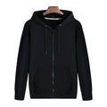 Celynia Soft Zipper Hoodie Solid Color Plus Fleece Sweatshirt