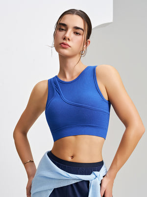 Celynia Seamless Stunning Integrated Bra Tank Top , Shockproof & Top, Wearable Outside For S