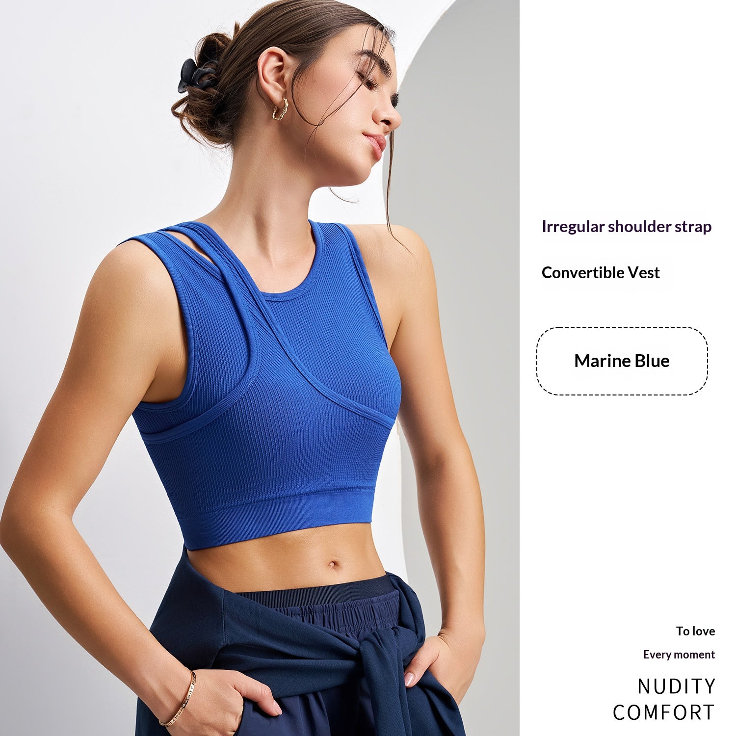 Celynia Seamless Stunning Integrated Bra Tank Top , Shockproof & Top, Wearable Outside For S