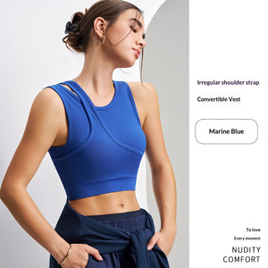 Celynia Seamless Stunning Integrated Bra Tank Top , Shockproof & Top, Wearable Outside For S