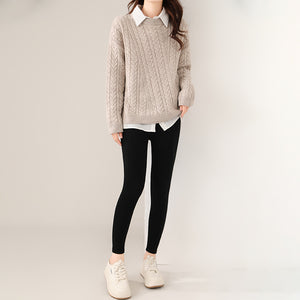 Celynia Sculpt Outer Wear Wool Knitted Seamless Leggings High Waist Warm-Keeping Pants Slimming All-Matching 25010301