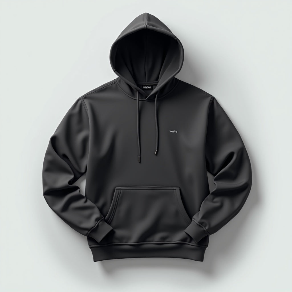 Celynia Hooded Cropped Pullover Hoodie With Pockets front