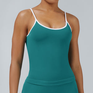 Celynia Seamless Contrast Color Vest Backless Clothes